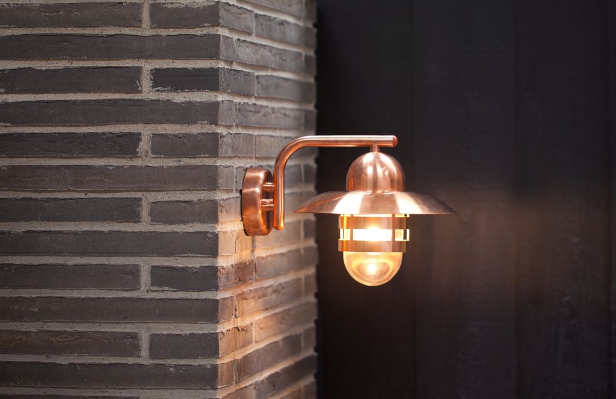 Nibe, Wandleuchte, Kupfer - E27, max. 60W, IP54