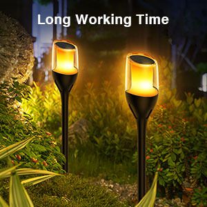 Duopack Solar-Stick Flamme rund - Warmweiss, IP44