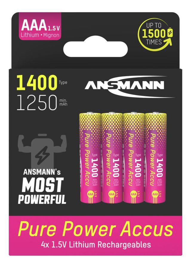 Pure Power Li-Ion Akku Micro AAA Typ 1400 (min. 1250 mAh) - Akku