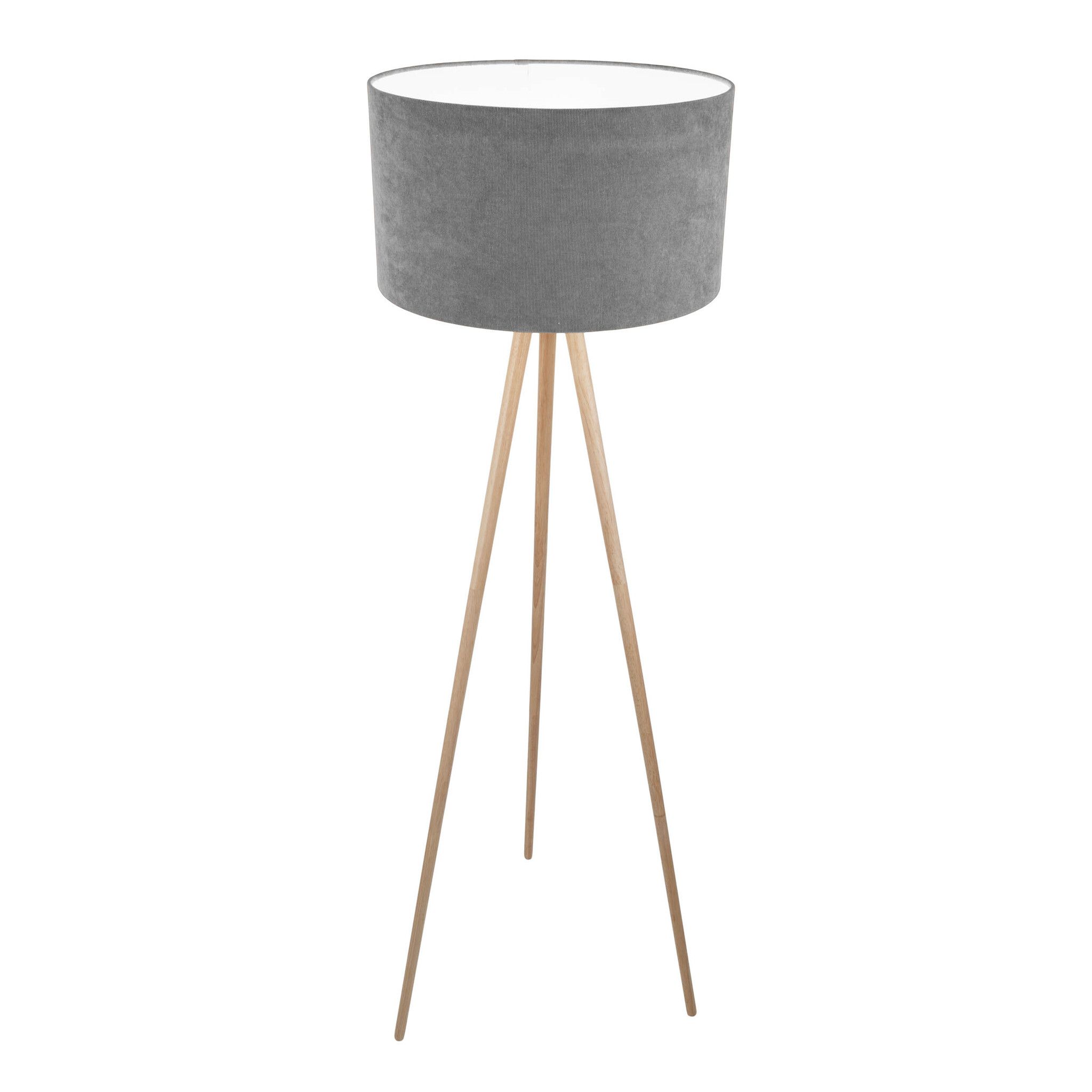 Stehleuchte  ARDITA  H: 152cm grau - IP20, E27, Grau