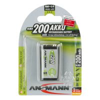 NiMH Akku 9V E-Block 200 mAh maxE - 1er Blister