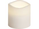 LED Pillar Kerze Paul - Outdoor, Weiss, 7.5cm Höhe, Timerfunktion