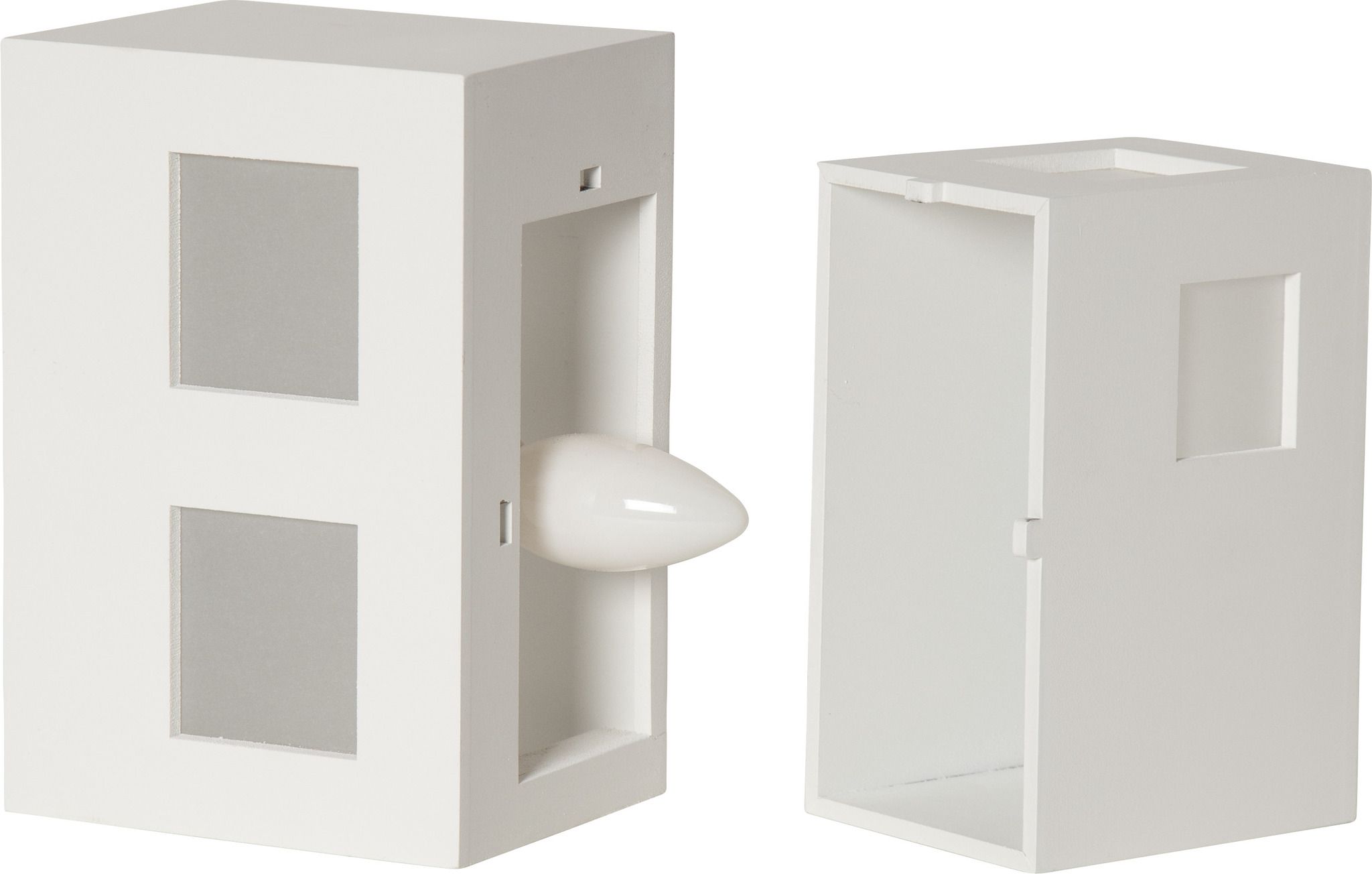 Tisch Dekoration E14 CUBE - Indoor, Weiss, 1 LED
