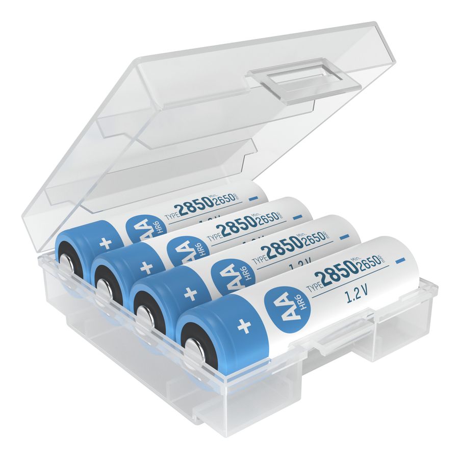 Digital NiMH Akku Mignon AA Typ 2850 (min. 2650 mAh) 4er Blister inkl. Batteriebox - 4er Pack