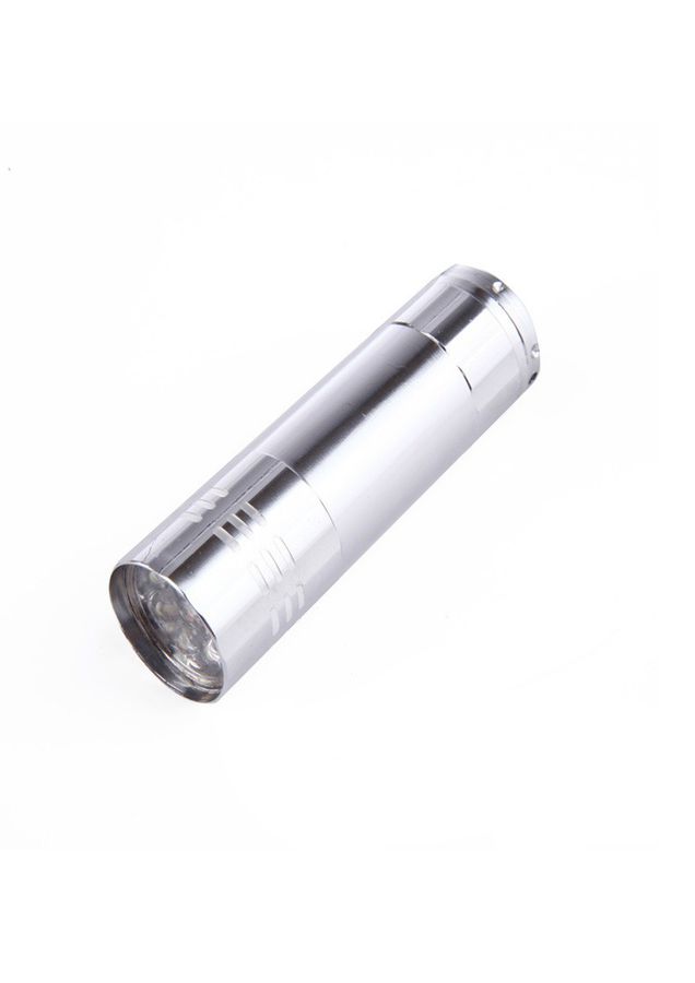 TITAN LED Taschenlampe, silber, 93x28mm, 9 LED's, exkl. 3xAAA Batterien - TITAN LED Taschenlampe, silber, 93x28mm, 9 LED's, exkl. 3xAAA Batterien