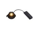 LED Einbaudownlight ALBRIC - 8W, 535lm, 2700K, IP44, CRI 90, schwarz, dimmbar, D=90mm, H=49mm, BL=83mm