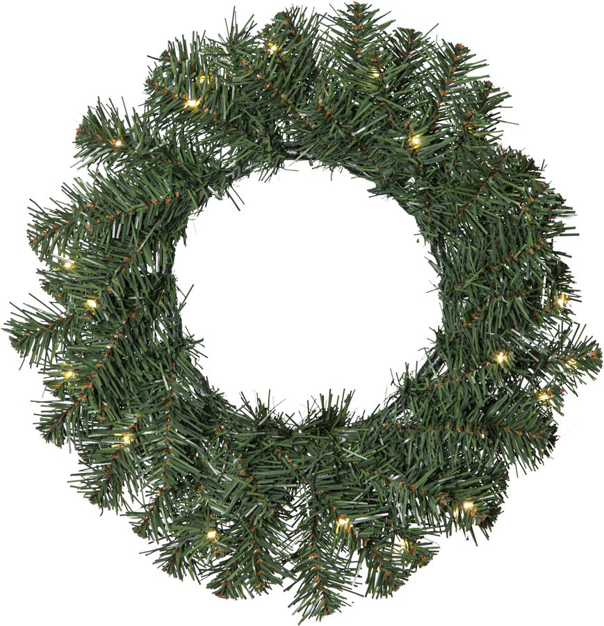 Kranz Dalbo - Indoor, Outdoor, Warmweiss, Grün