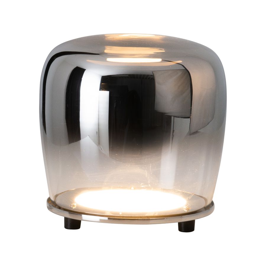 LED Tischleuchte Smoky d:18cm - LED fest verbaut, 3000K, warmweiss