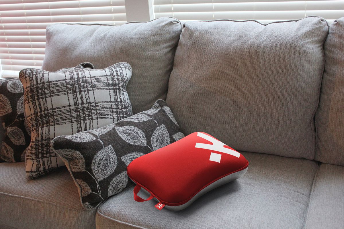 Mini Pillow Red  - White K - Mini Pillow Red  - White K