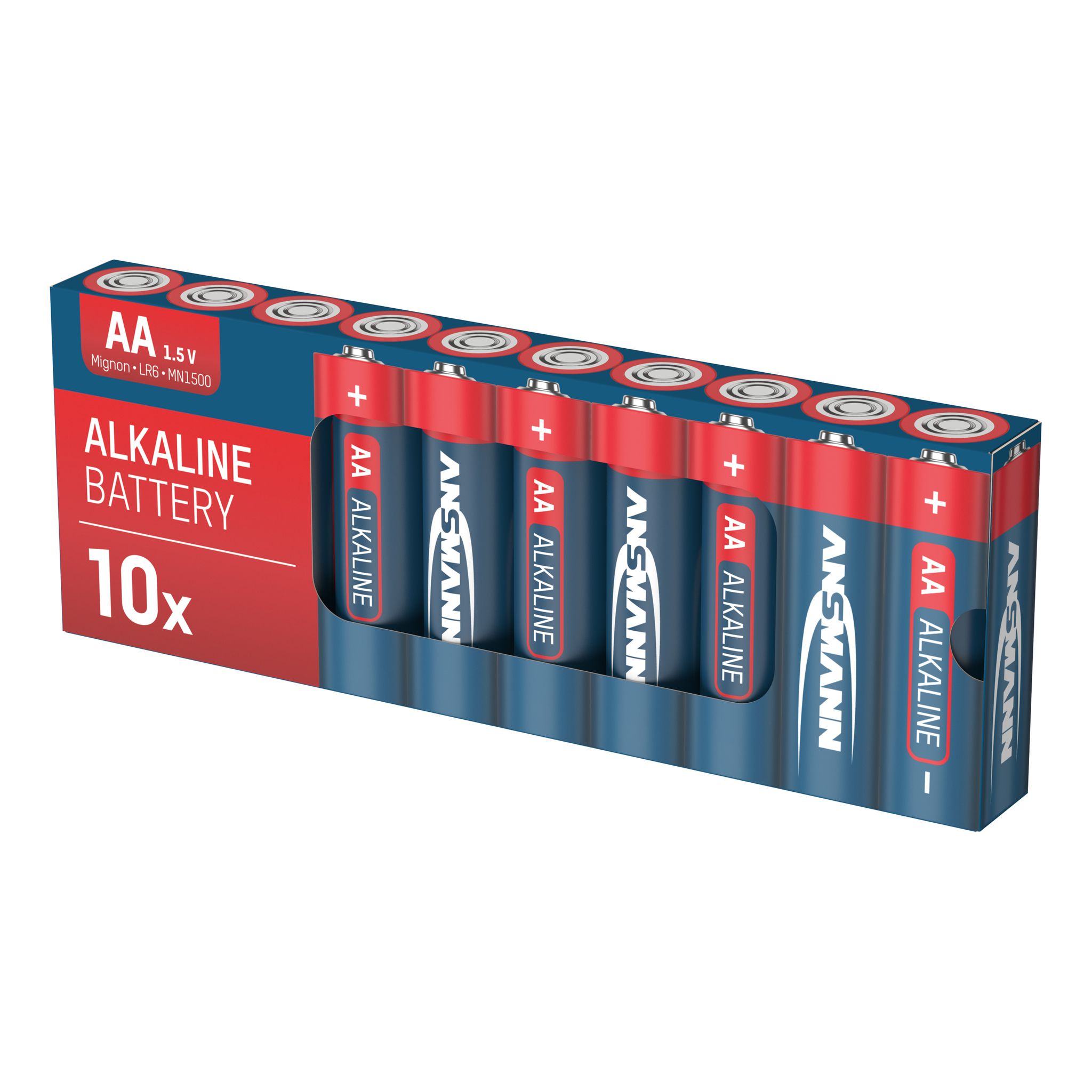 Alkaline Batterien 100er Vorteilspack 10x10 AA, POS-Lösung - LR6/AA Batterien 100er Box Retailverpackung