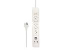 PRINCIPIO+ USB AC 20W - PD20W 1x USB-C, 1x USB-A, 5xT13, 1.5m Kabel, weiss