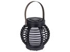 LED Solar-Tischdeko Rattan-Flamme h:15cm - IP44