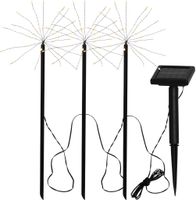 Solar Decoration Firework - Schwarz, Lichtfarbe Warmweiss