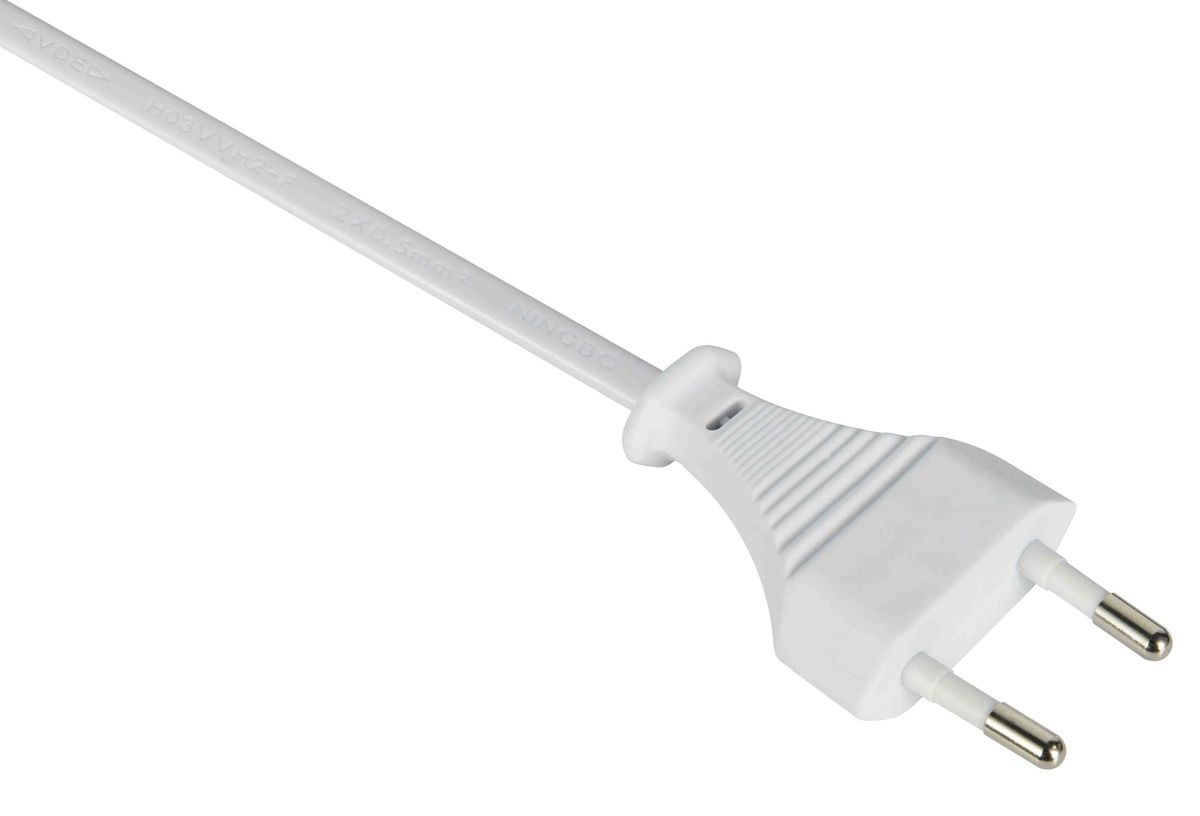 Dual USB Verlängerung USB-C+A - 1x USB-C - 1x USB-A, Total max. 3.5A / 17.5W, Eurostecker T11, 3m Kabel, weiss/grau