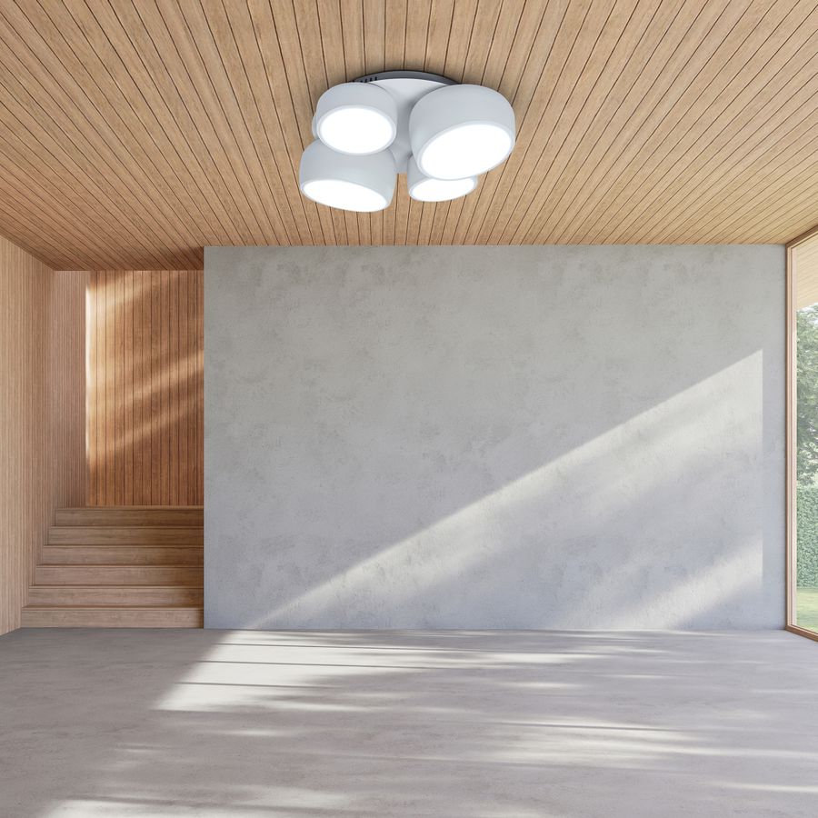 4er LED Deckenleuchte ELIORA weiß - LED-Modul, IP20, 230V