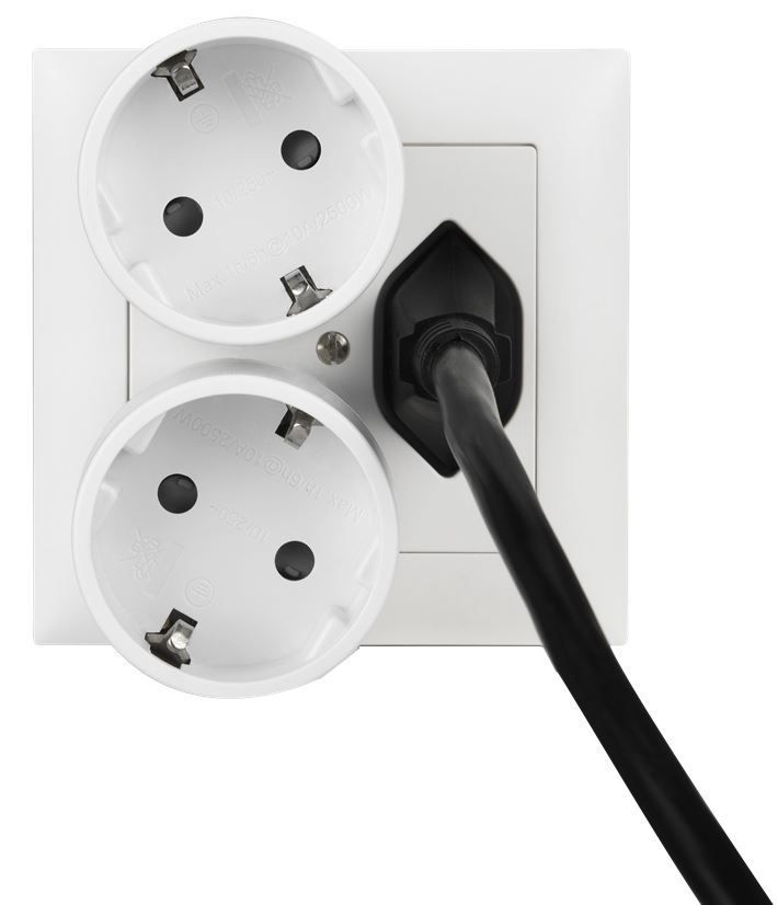 Reiseadapter NO BLOCK - Eingang: Schuko Typ F | Ausgang: Schweiz T12, 10A Sicherung, weiss, VPE10