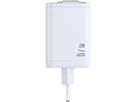 67W GaN 2-Port Fast Charger integr. USB-C Cable - Out: USB-C / USB-A: 67W PD, integriertes 70cm USB-C Kabel, weiss