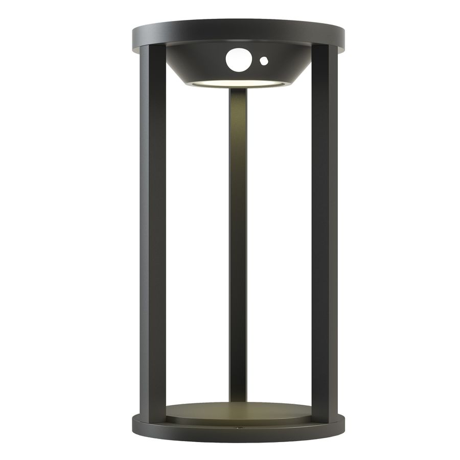 Solarleuchte MARKAB - 3.7V DC, 5.88W, 600lm, 3000K, CRI 80, 110°, schwarz, D=160mm, H=300mm