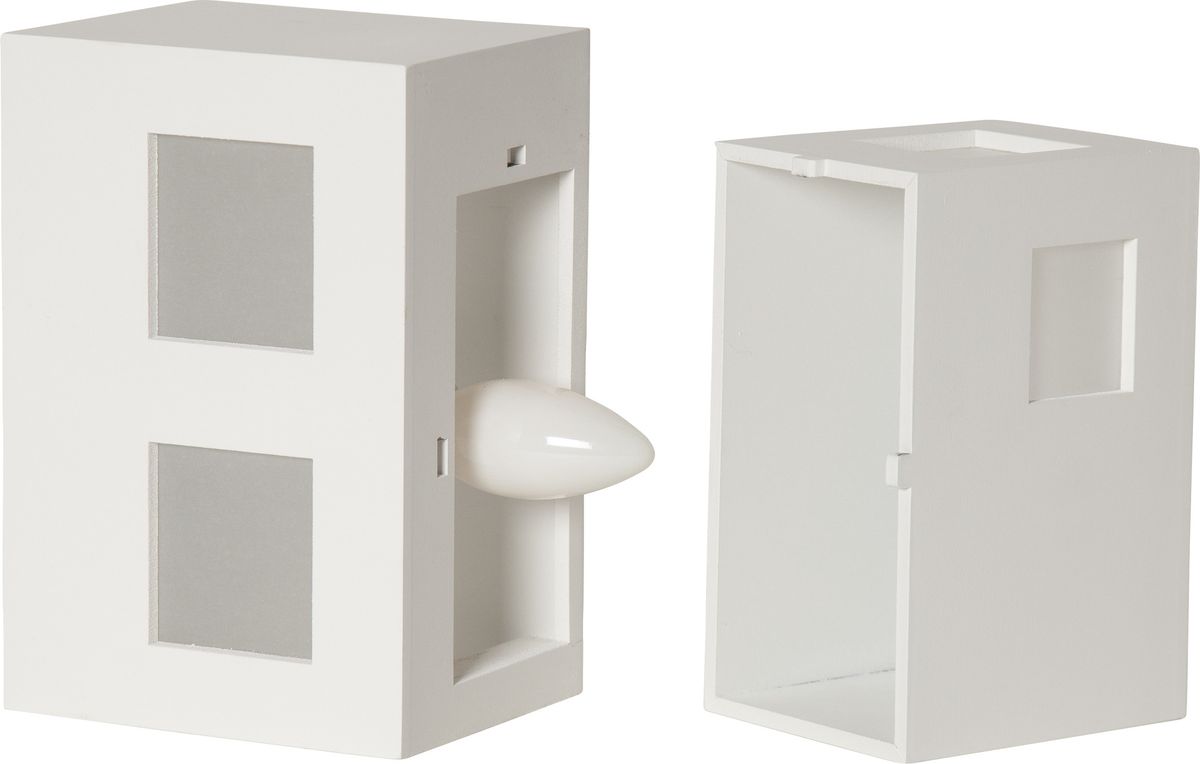 Tisch Dekoration E14 CUBE - Indoor, Weiss, 1 LED