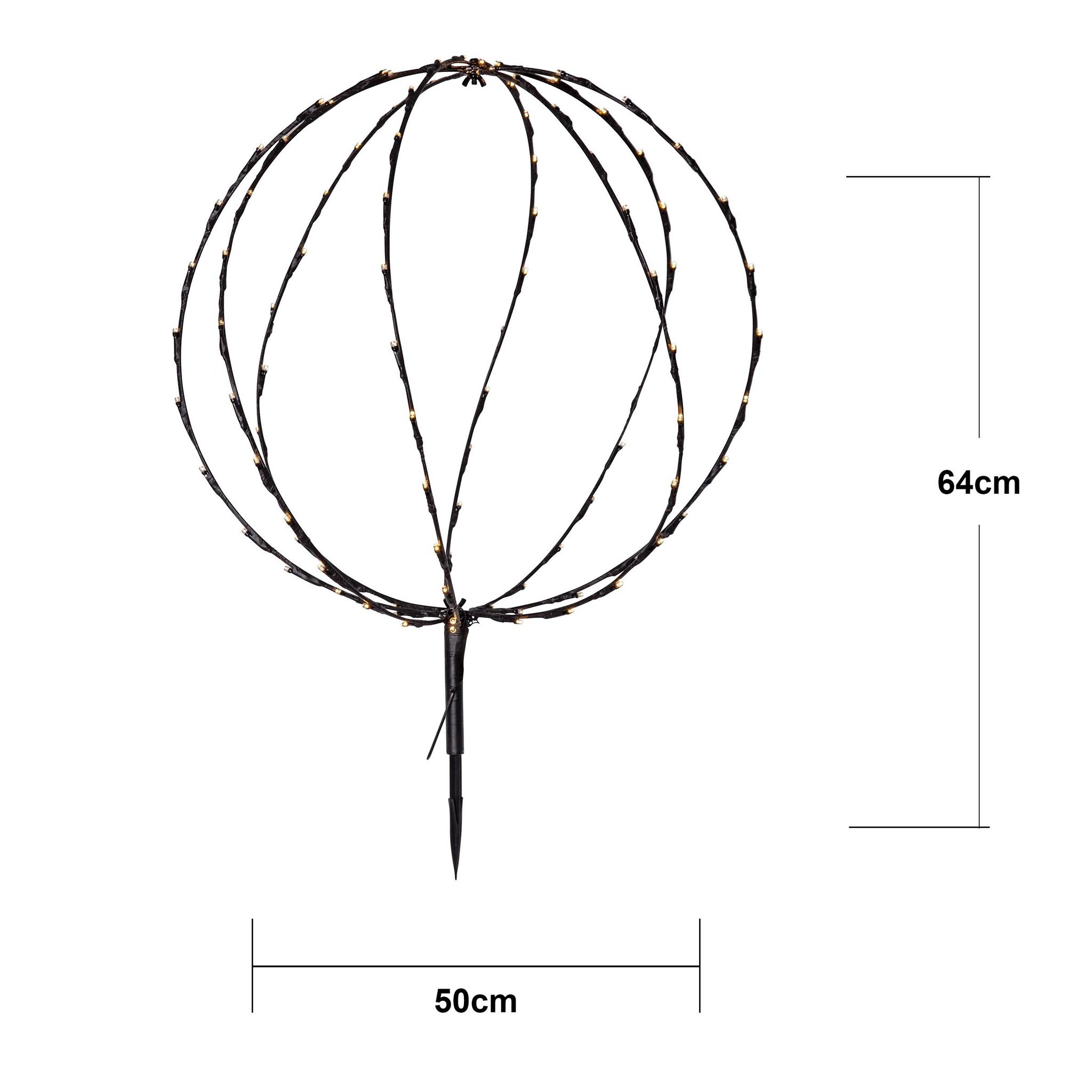 Outdoor Decoration Sphere - IP44, Warmweiss, 104 LED's