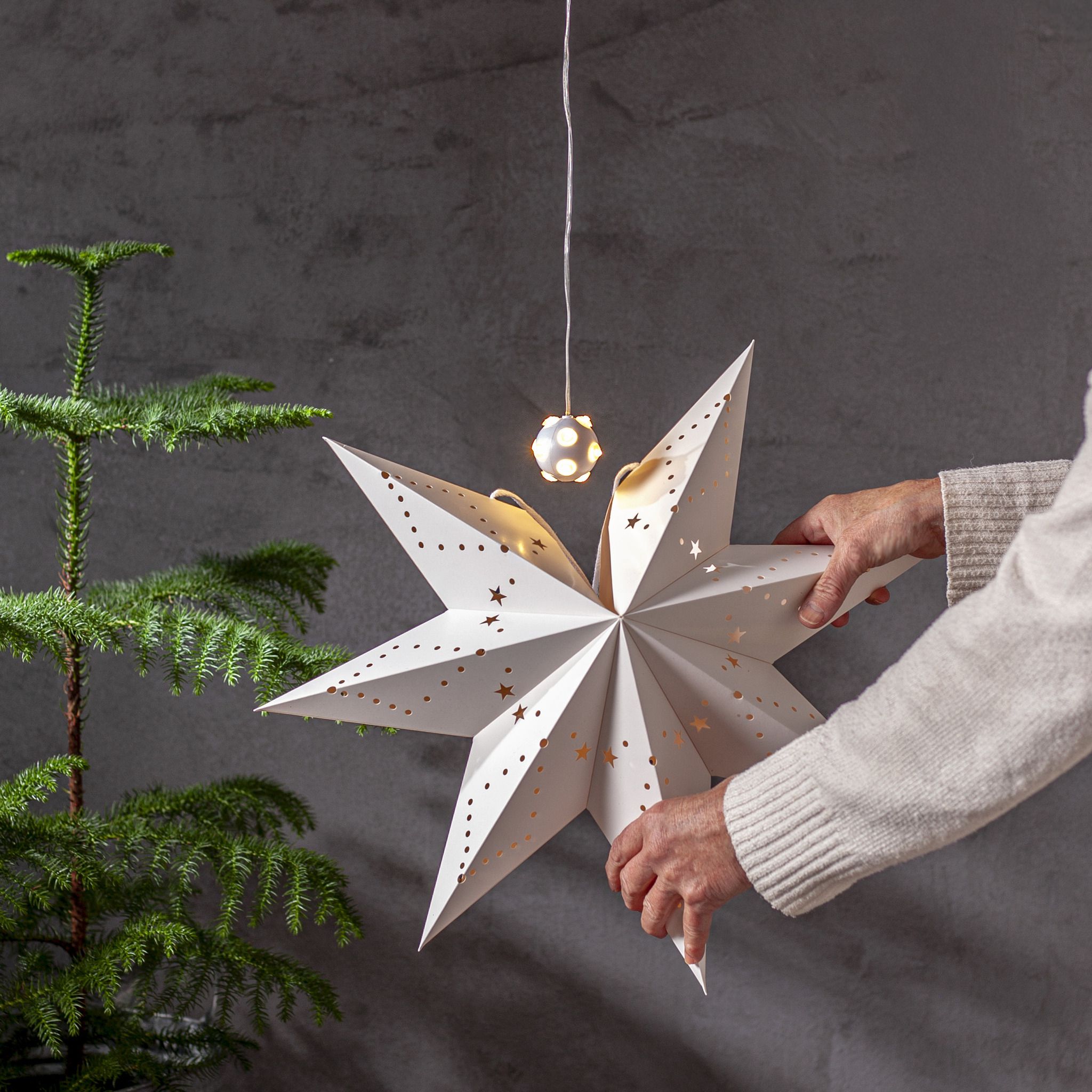 Lichterkette Lighty - Indoor, Warmweiss, Weiss