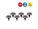 6er-Set LED Solar-Boden-Erdspieß KIAN - IP44, 0.6W, Warmweiss