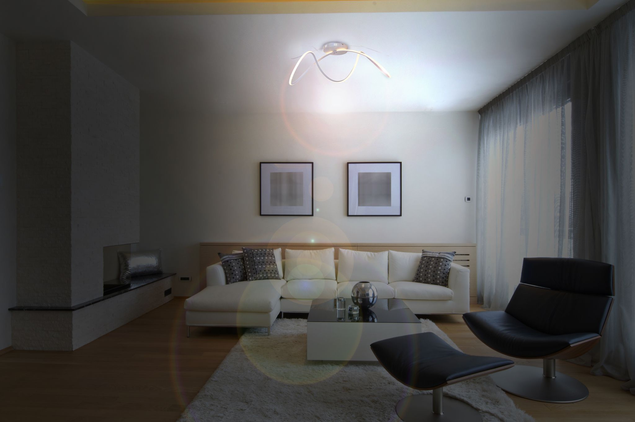 LED Deckenleuchte l: 67cm Odrive - LED fest verbaut, 3500K, warmweiss