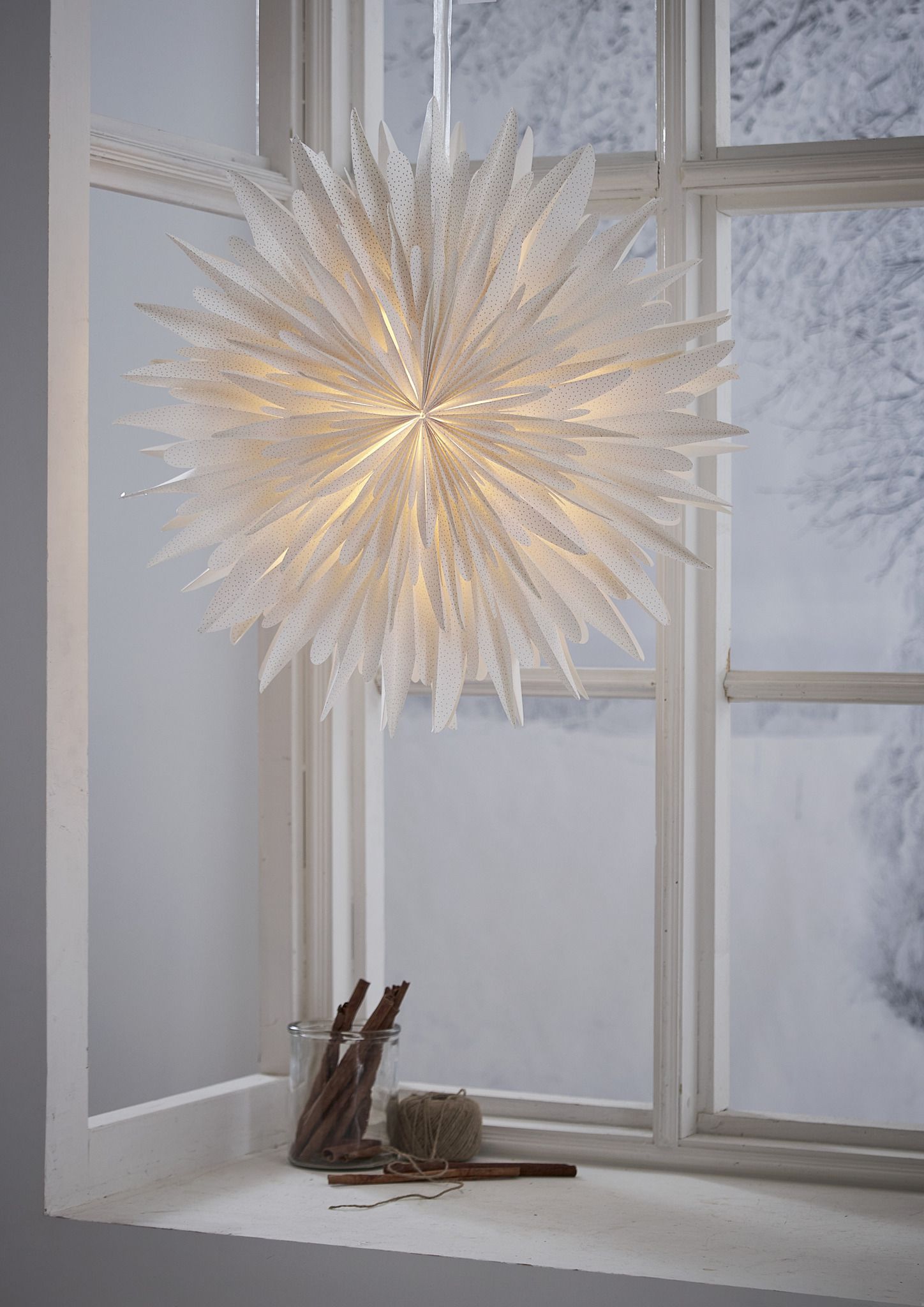 Papierstern Winter - IP20, Weiss