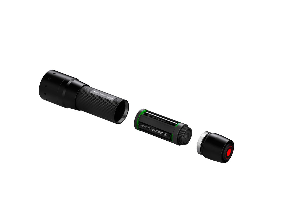 Taschenlampe P7 Core - 6000-7500K, Schwarz, Kopfdurchmesser 3.5 cm