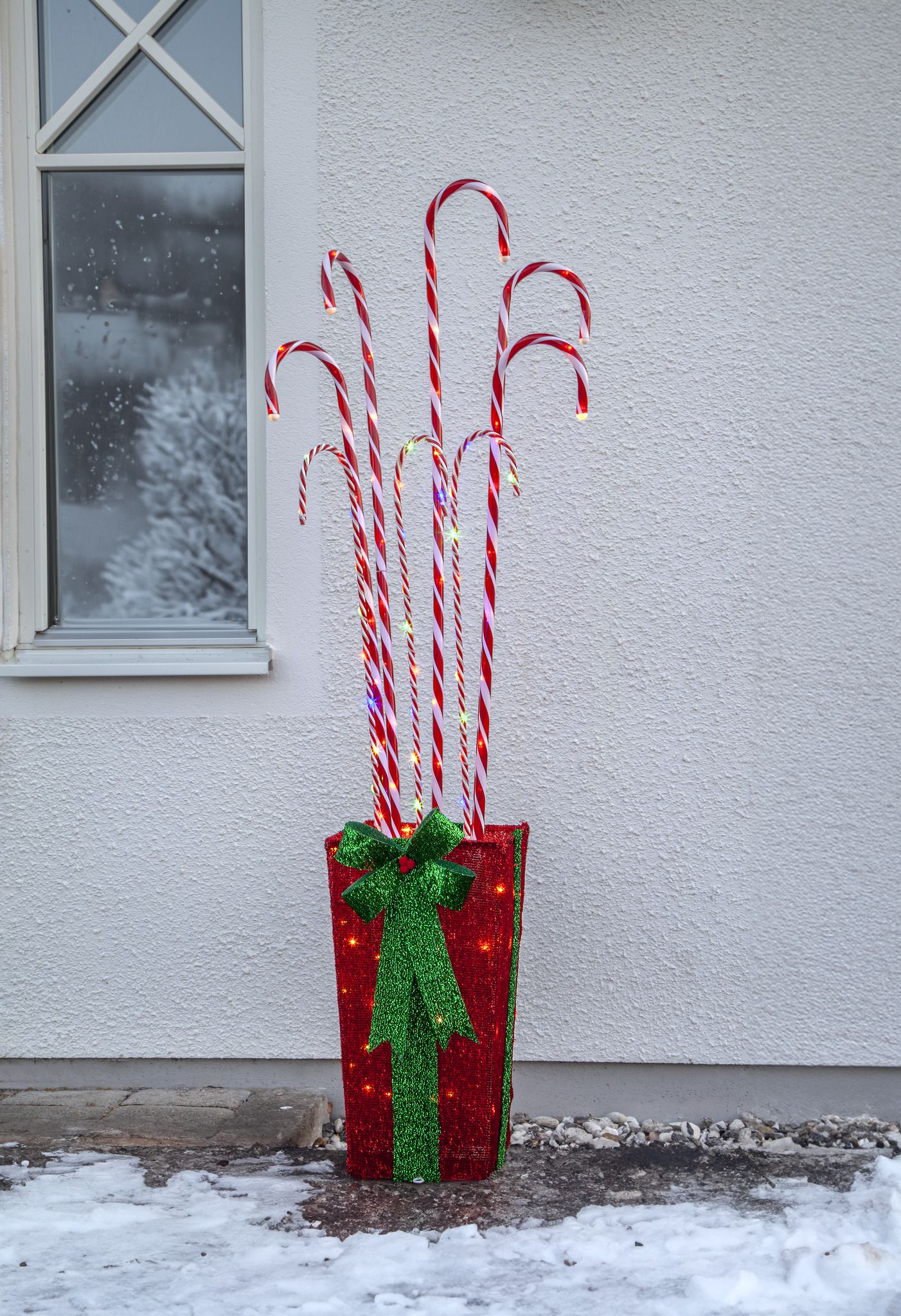 Outdoor Decoration CandyCane - IP44, Multicolor,Rot