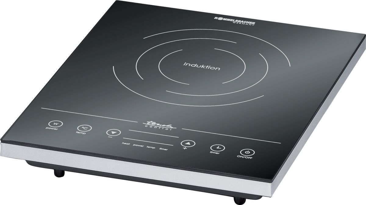 Piastra di cottura singola in vetroceramica Induzione CT 2010/IN - Einzelkochplatte Induktion , Schwarz, 2000W