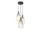 3er Pendelleuchte  WIRELLA  L: 48cm schwarz/gold - IP20, GU10, Schwarz-Gold
