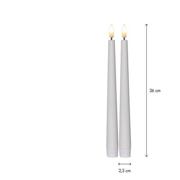 LED Dinner Kerze 2 pack Flamme Candy - Indoor, 26 cm Höhe,Timerfunktion