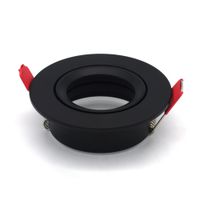Faretto bianco opaco Ø68mm opaco - BL=68mm, H=25mm, D=85mm, schwarz