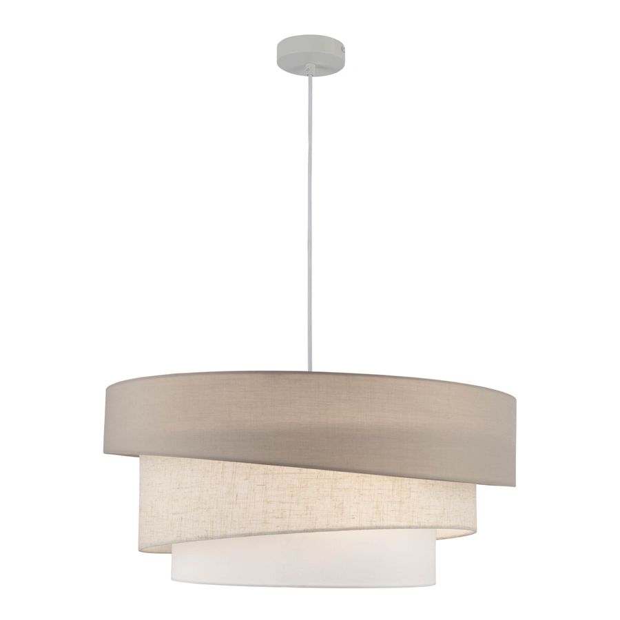 Pendelleuchte  FABRION  : 56cm beige - IP20, E27, Beige