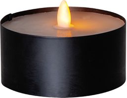 LED Kerze Torch - Outdoor, Schwarz, 7cm Höhe, Timerfunktion