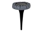 3er-Set LED-Solar Bodenleuchte KIAN mit Erdspieß / D: ca. 12 cm / grau - IP44, 0.06W, Kaltweiss