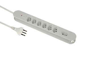 Steckdosenleiste Re:Life - 7x T13., 1.8m Kabel, weiss