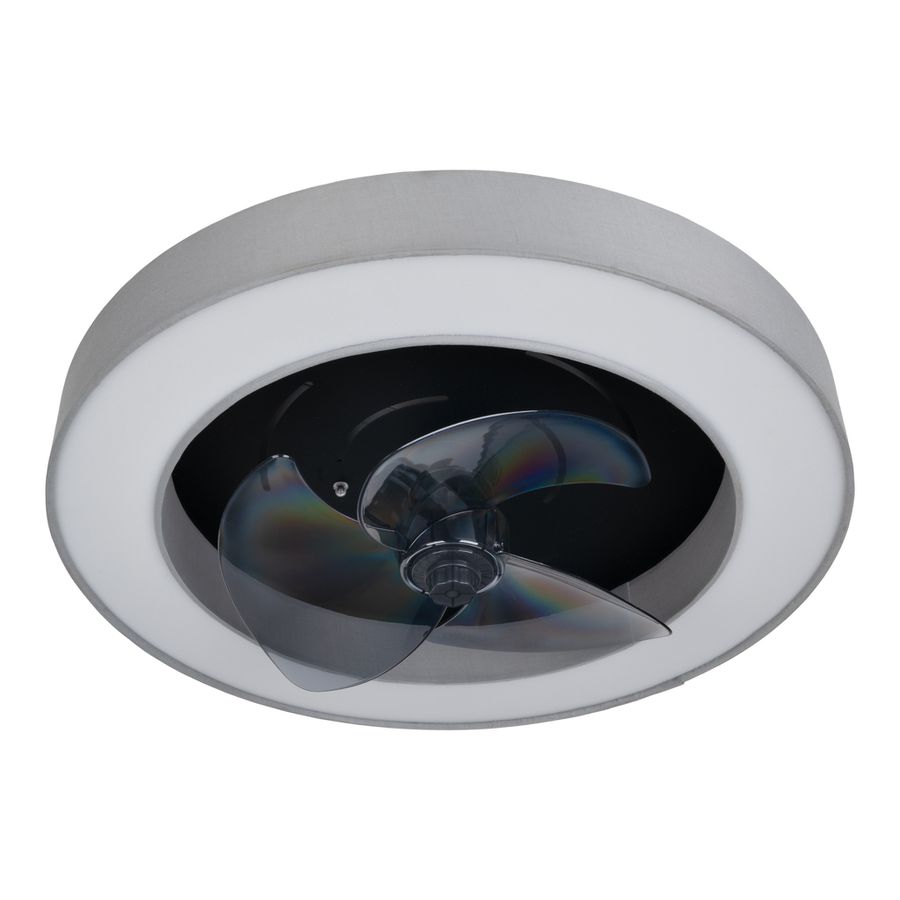LED-CCT Deckenleuchte  VALENTO  inkl. Ventilator : 51cm grau - IP20, LED-Modul, Grau