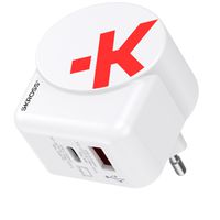 Euro USB Charger AC45PD - Schuko, 2-Pol EU, 1x USB-A 18W, 1x USB-C 45W PD