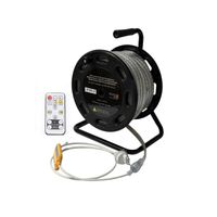 LED Lichtband FLEX 30 inkl. zwei Anschlusskabel IP55 2-polig - 30m, einseitig, auf Bobine, 160 LED/m, 180W,  2700K-6000K, IP65, Stecker IP55, 230V