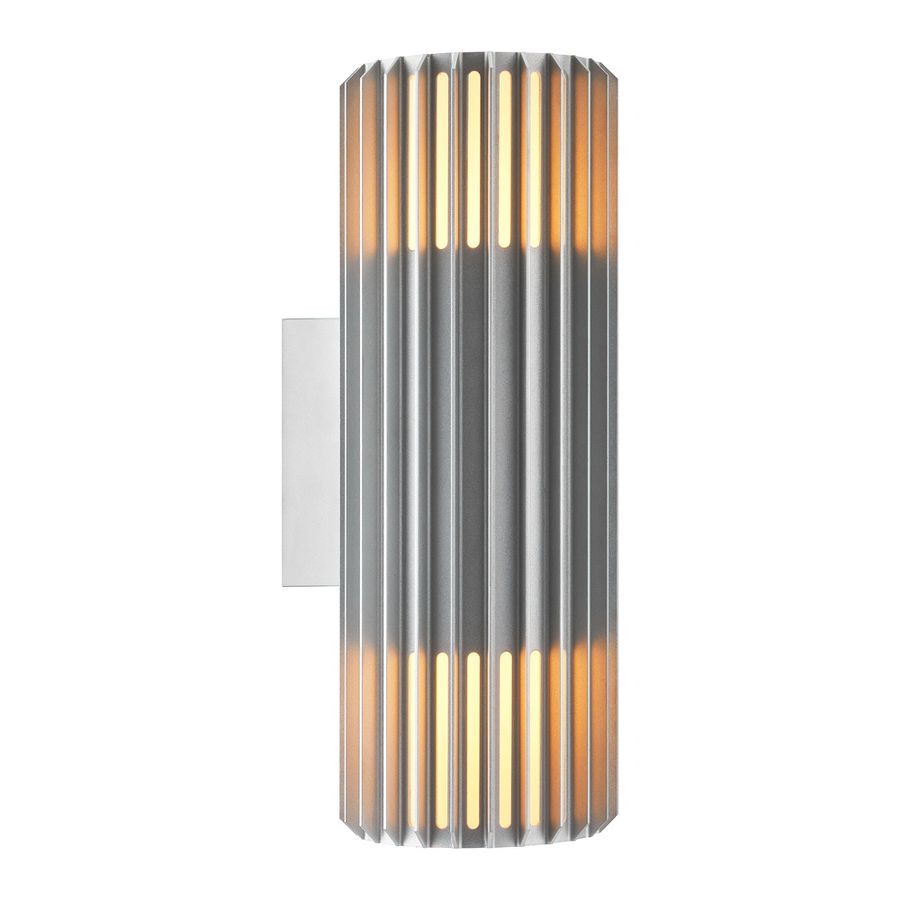 Wandleuchte ALUDRA Double - 2xE27 (exklusiv), max.15W, IP54, aluminium