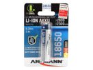 Lithium-Ionen Batterie 18650 - Li-Ion Akku 18650 2600 mAh, 3.6V, silber, geschützter Akku aufgrund Sicherheitsbeschaltung