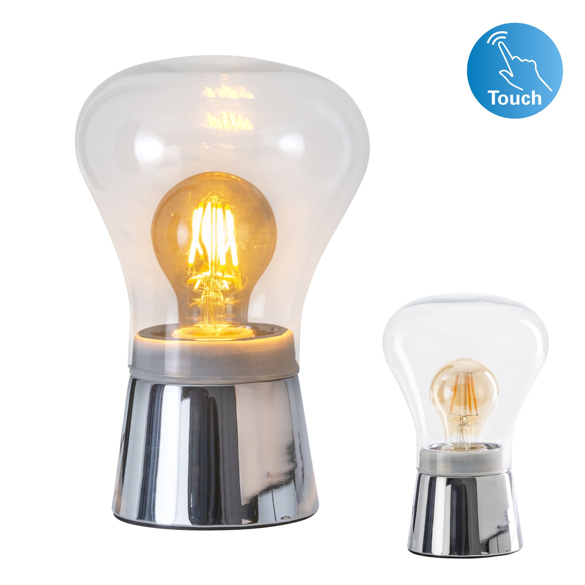 Glastischleuchte Kerry h: 21cm - E27, 40W, IP20