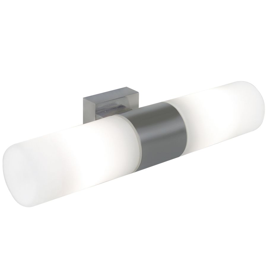 Tangens, 2-flammig, Gebürsteter Stahl - E14, max.2x25W, IP44