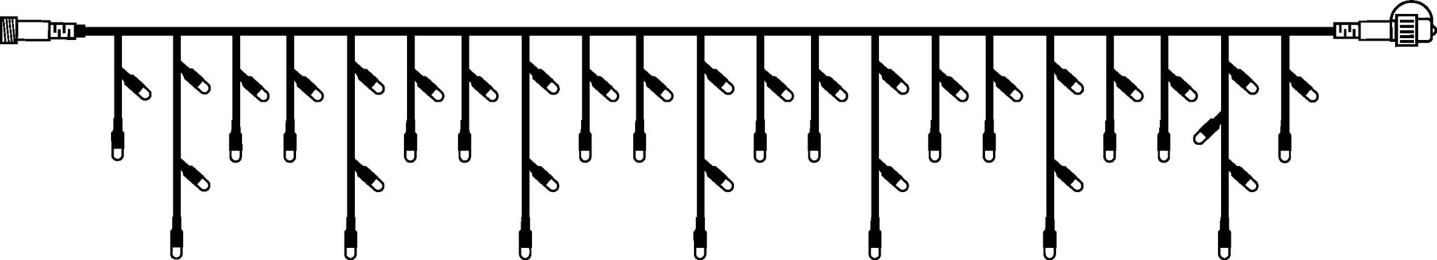 System 24 Extra, Icicle, 300x40cm - Schwarz, Warmweiss