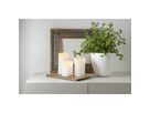 LED Pillar Kerze Flamme Rustic - Indoor, Weiss, 12.50 cm Höhe,  Timerfunktion