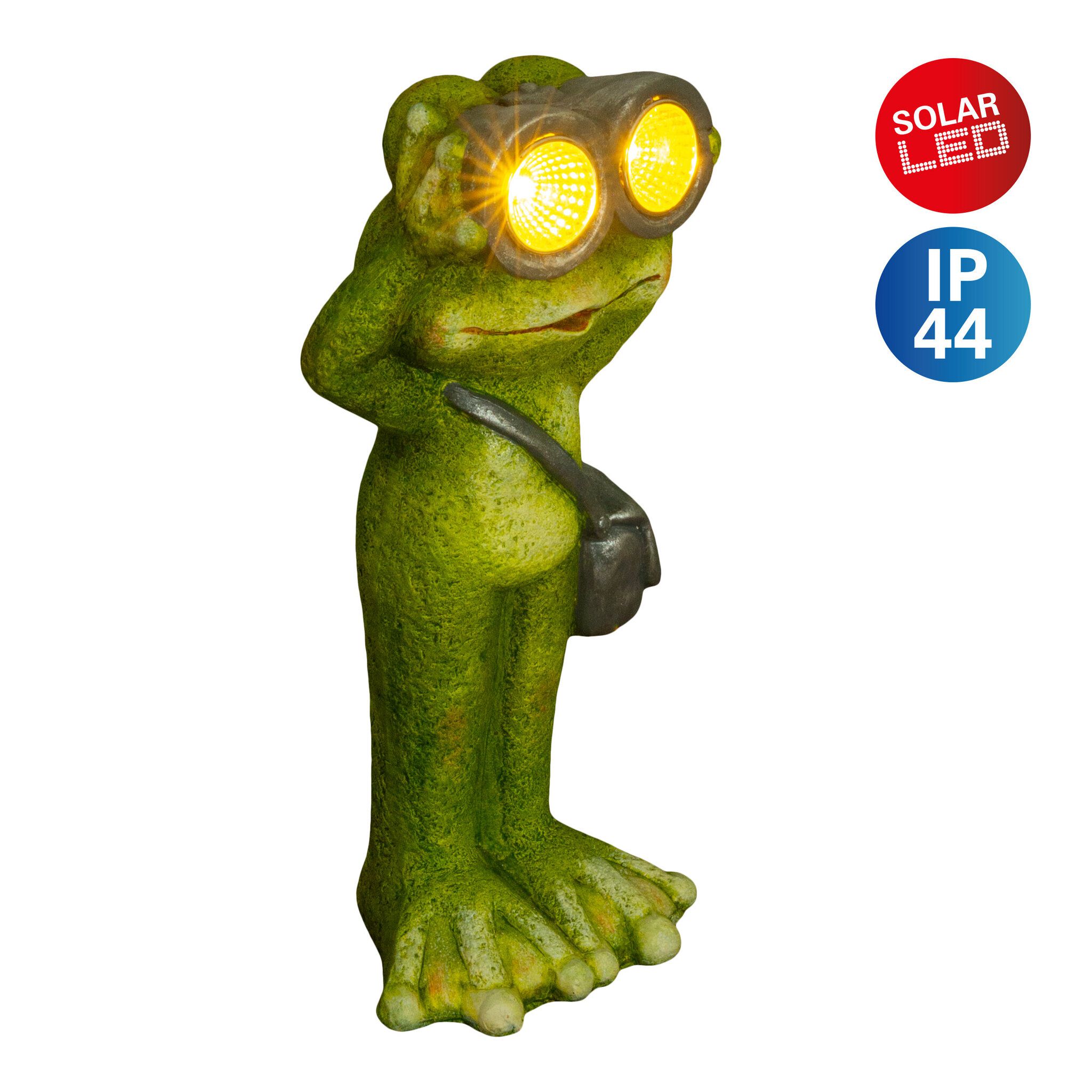 LED Solarleuchte FROSCH H: 30 cm - IP44, 0.5W, Warmweiss