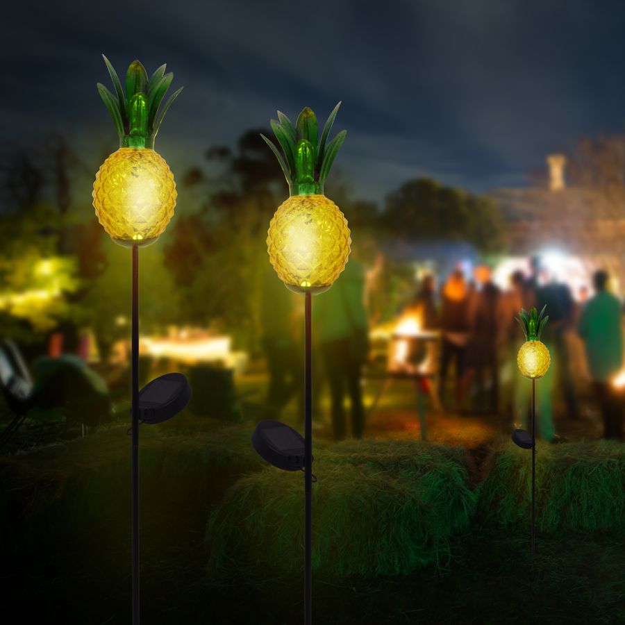 LED-Solar Erdspieß Ananas orange 81cm - IP44