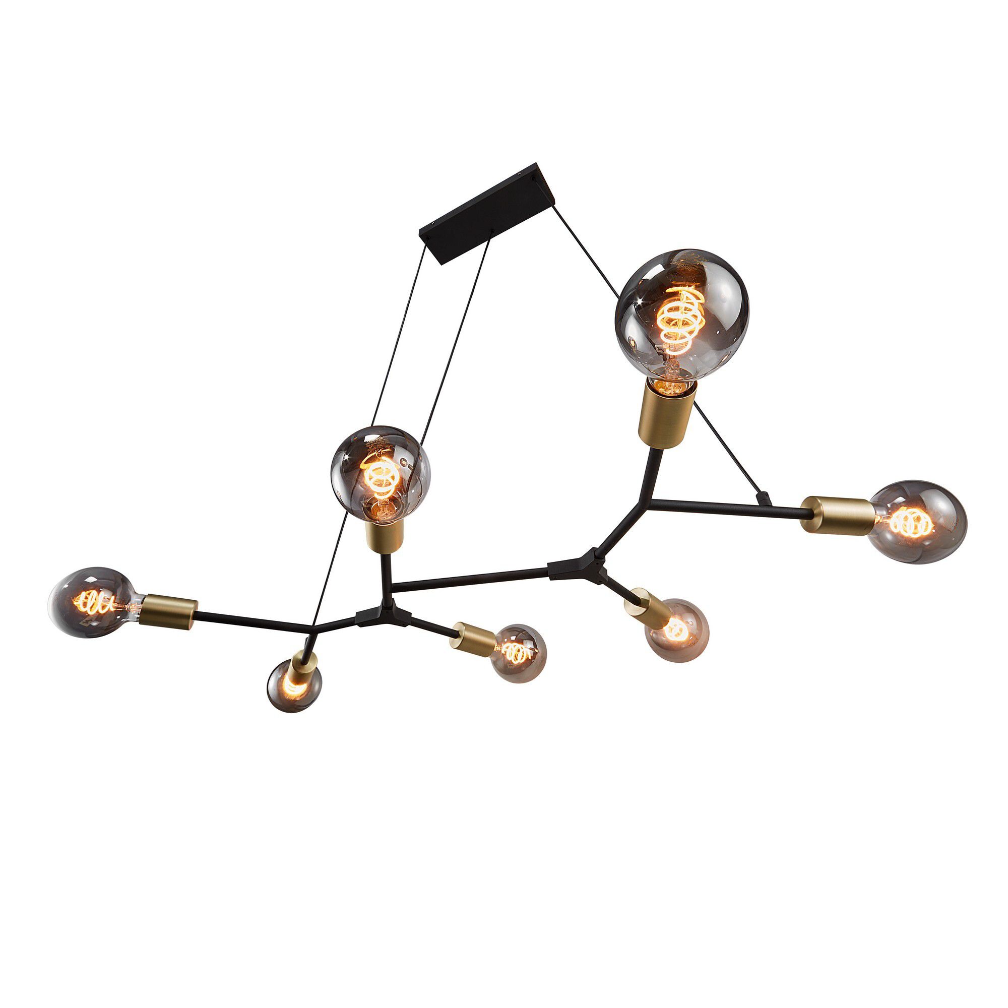 Josefine, 7-Pendelleuchte, Schwarz - E27, max. 60W, IP20